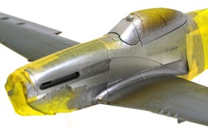 P-51Dマスタング　ステンレスの塗装
