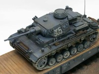 ドイツ・3号指揮戦車K型/4軸平積貨車