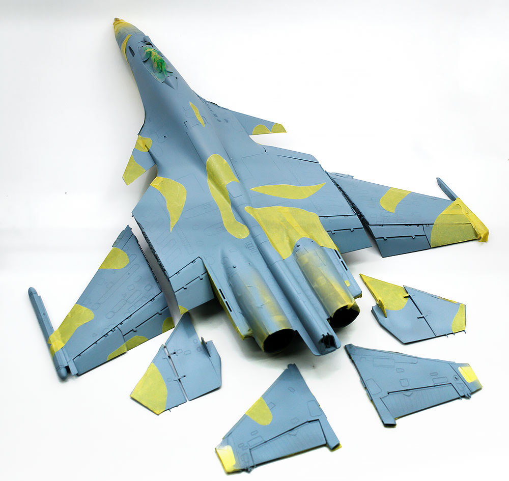 Su-33フランカーD その10 迷彩塗装2色目 | プラモ日記