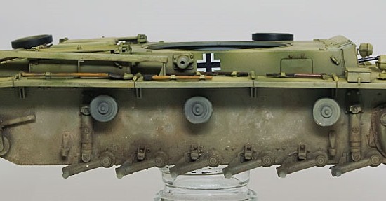 足まわりの汚し　3号戦車M初期型