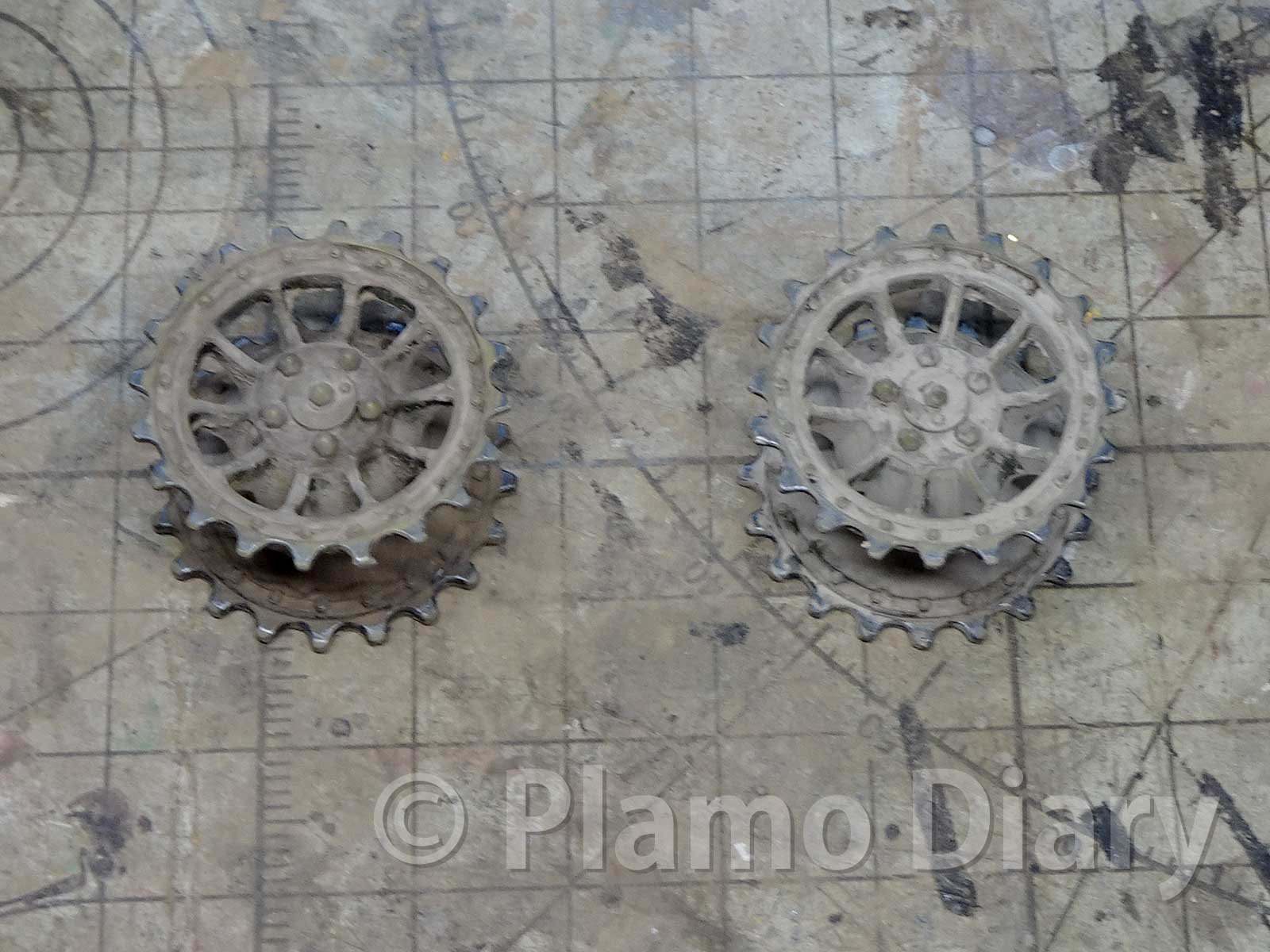 ティーガー1 フェールマン戦隊 起動輪の汚し