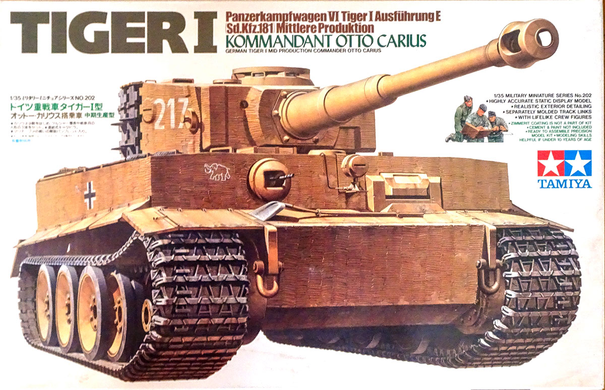 ドイツ重戦車タイガー1型中期生産型　オットーカリウス搭乗車　1/35　タミヤ