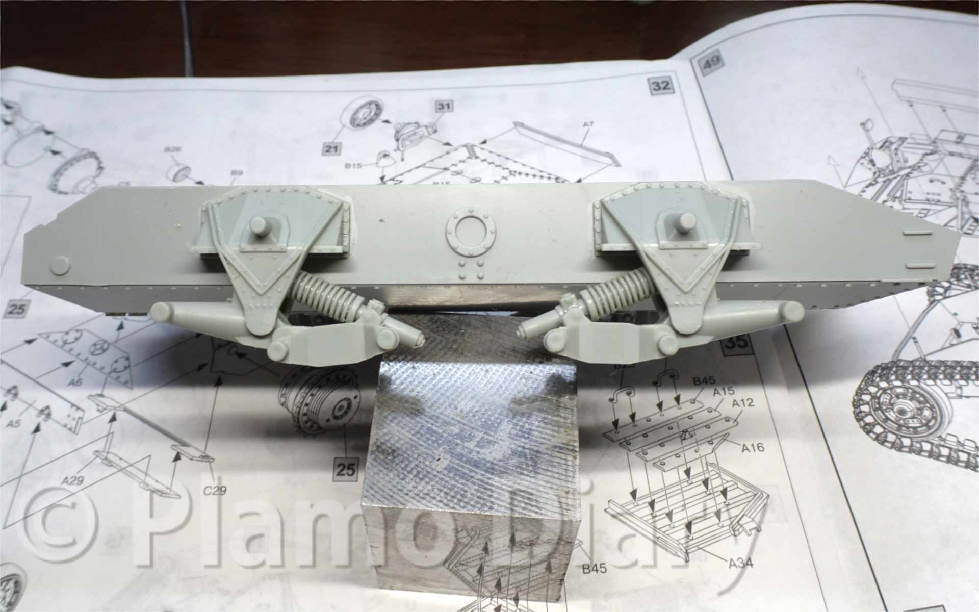 ボギーの取り付け